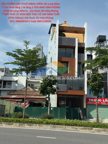 Siêu phẩm cho thuê mbkd hiếm tại long biên – mặt tiền 25m đường nguyễn thế rục (hồng tiến kéo dài)