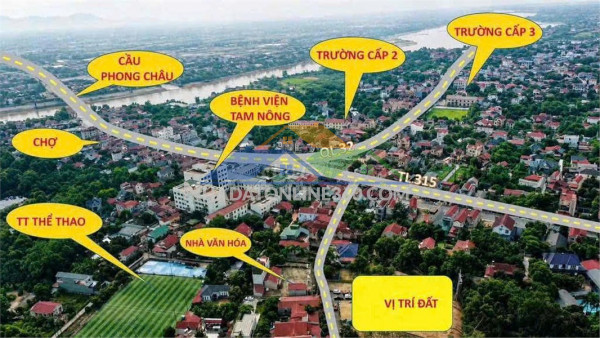 Đất chính chủ - thổ cư 100% khu 24 vạn xuân, ql32, xã cổ tiết, huyện tam nông, phú thọ