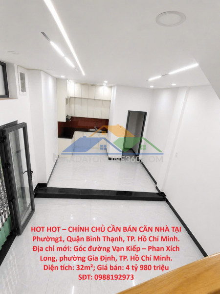 Hot hot – chính chủ cần bán căn nhà tại phường1, quận bình thạnh, tp. hồ chí minh
