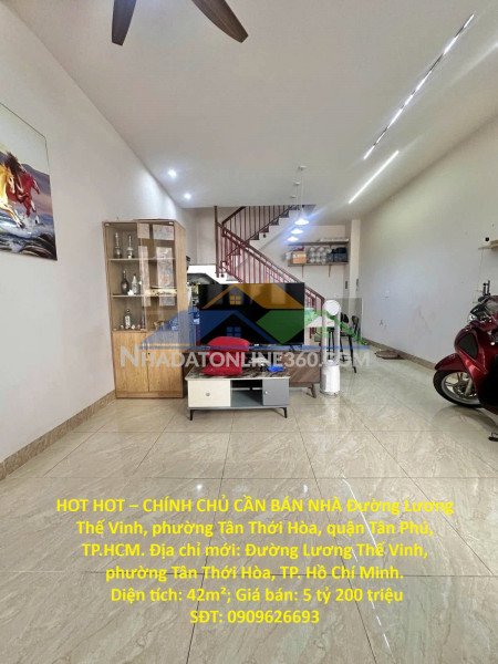 Hot hot – chính chủ cần bán nhà đường lương thế vinh, phường tân thới hòa, quận tân phú, tp.hcm