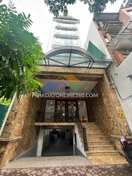 Cho thuê tòa nhà văn phòng mới tinh mặt phố trung kính, cầu giấy đoạn đẹp và thoáng nhất phố, vỉa hè rộng 6m để xe thoải mái