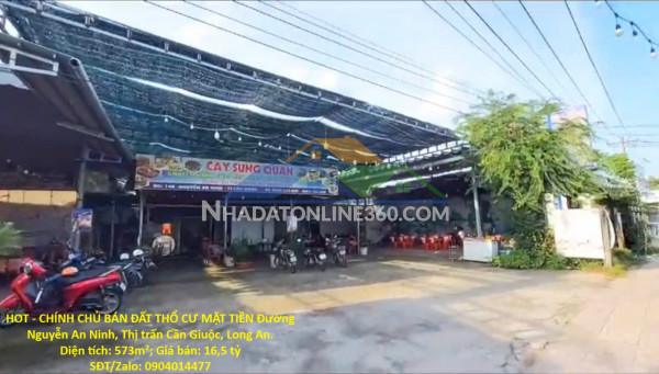Hot - chính chủ bán đất thổ cư mặt tiền đường nguyễn an ninh, thị trấn cần giuộc, long an.