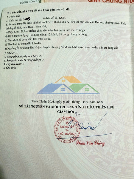 Đất đẹp- giá tốt chính chủ bán nhanh lô đất đầu tư là sinh lời tại thành phố huế, thừa thiên huế