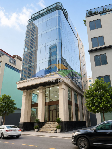 Bán tòa building khu hoàng quốc việt, lô góc 2 mặt tiền, 10...