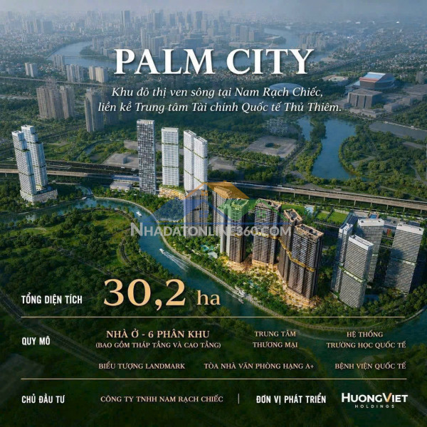 Palm river - palm city - khu đô thị ven sông tại nam rạch chiếc, liền kề trung tâm tài chính quốc tế thủ thiêm