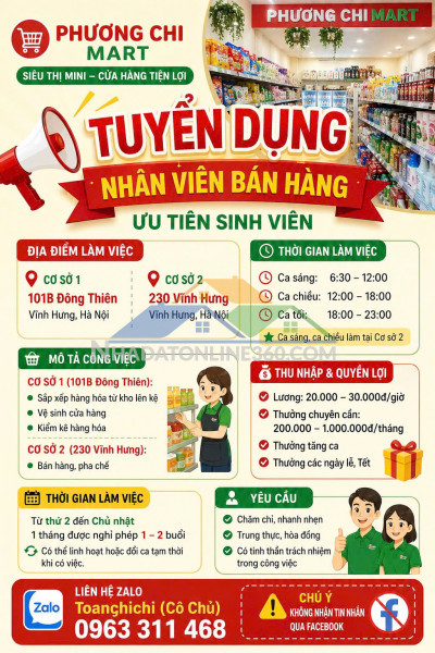 Phương chi mart ( thuộc ngành siêu thị mi, cửa hàng tiện...