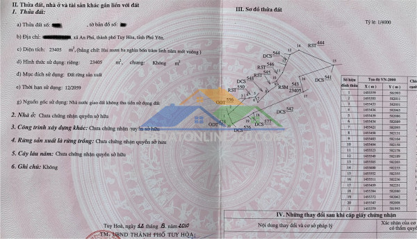 Đầu tư sinh lời - chính chủ bán đất nông nghiệp phú liên, xã an phú, thành phố tuy hòa, phú yên