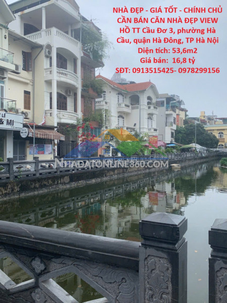 Nhà đẹp - giá tốt - chính chủ cần bán căn nhà đẹp view hồ tt cầu đơ 3, hà đông, hà nội