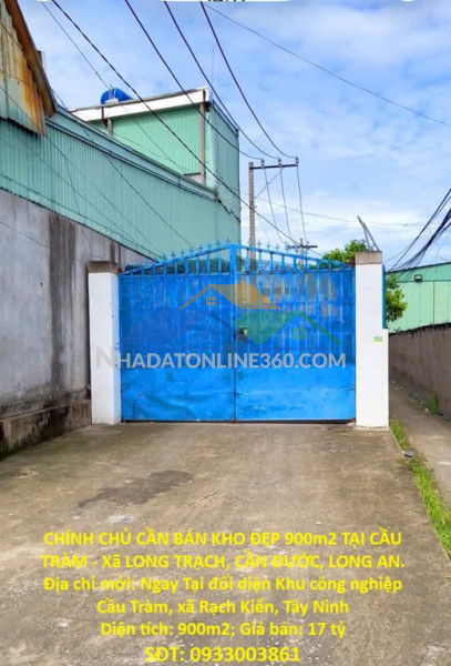 Đầu tư sinh lời - chính chủ cần bán kho đẹp 900m2 tại cầu...