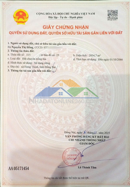 Đầu tư sinh lời - chính chủ bán 2 thửa đất liền kề tại xã hưng thịnh, đồng nai