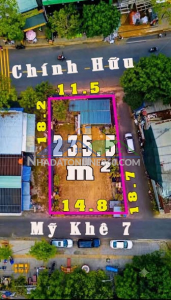 Lô góc 3 mặt thoáng đường chính hữu vs mỹ khê 7 (kẹp thêm kiệt). lh 0905233234
