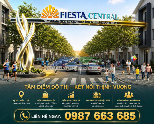 Hơn 4 tỷ  sở hữu shophouse fiesta central  ngay tp. hồ chí minh