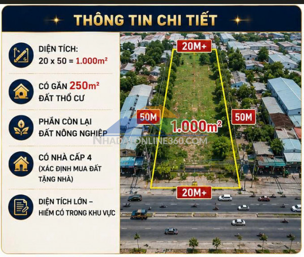 Bán gấp đất 18.000m² nguyễn văn tạo, nhà bè – gần cảng quốc tế – chỉ 5 triệu/m²