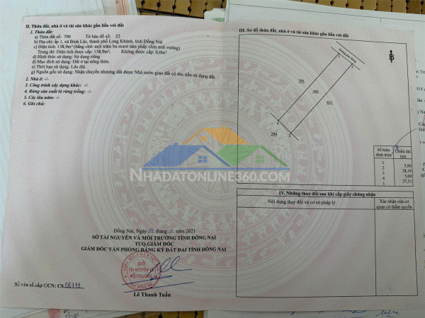 Chính chủ cần bán đất cạnh nhà thờ bình khánh, xã bình lộc, thành phố long khánh, đồng nai.
