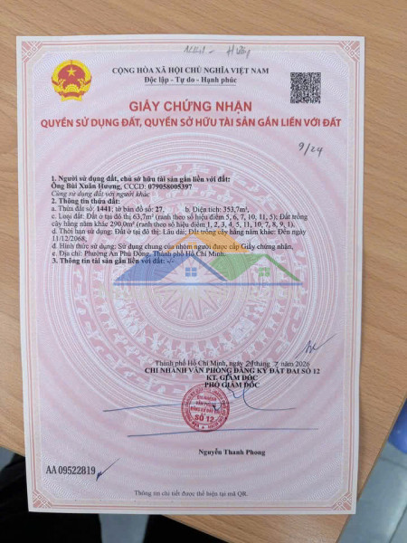 Sổ hồng đã về – mở bán dãy đất mặt tiền thạnh lộc 27...
