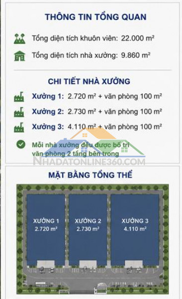 CHO THUÊ NHÀ XƯỞNG TẠI TP. TÂN UYÊN, BÌNH DƯƠNG – 9.860m²