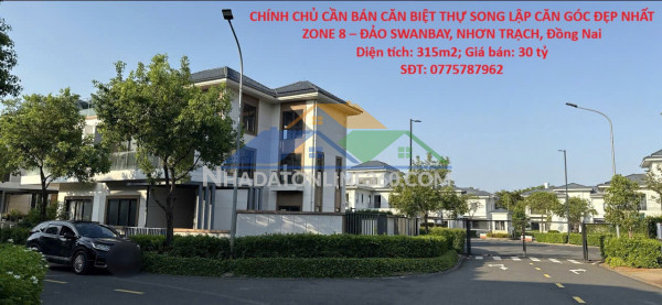 Chính chủ cần bán căn biệt thự song lập căn góc đẹp nhất...