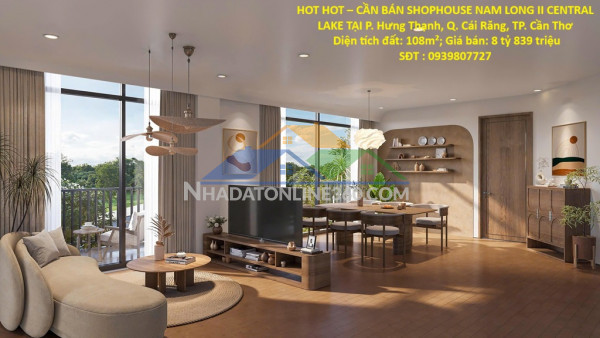 Hot hot – cần bán shophouse nam long ii central lake tại p. hưng...