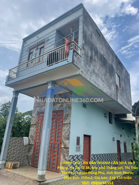 Chính chủ cần bán nhanh căn nhà và 9 phòng trọ tại phường đồng phú, tỉnh đồng nai