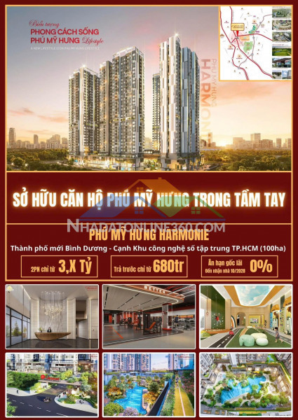 Sở hữu căn hộ phú mỹ hưng harmonie  2pn view hồ bơi khoáng mặn – vốn ban đầu chỉ từ ~700 triệu. xem ngay 0901323786
