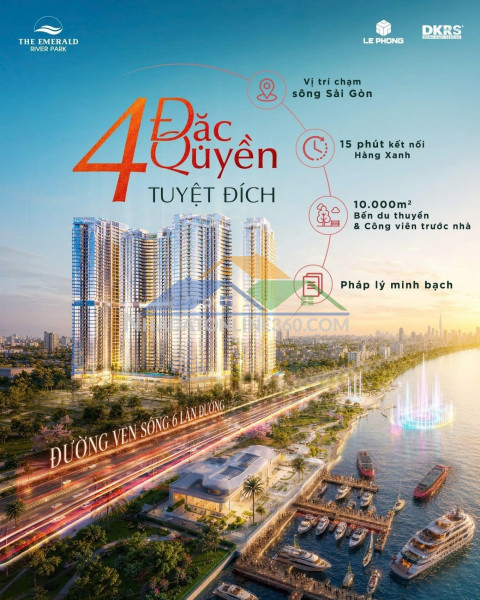 The emerald river park cơ hội sở hữu căn hộ ven sông đang được săn đón chỉ 48tr/m2.
