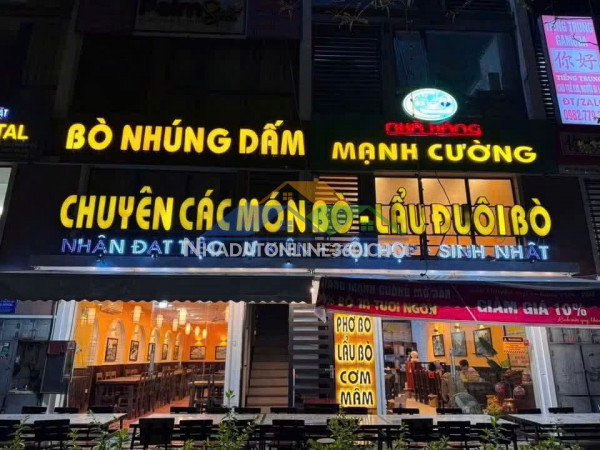 Sang nhượng quán ăn vị trí đẹp - mặt bằng đa năng gamuda...