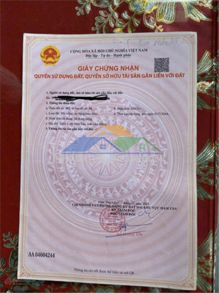 Hot hot – cần bán 630m² đất mặt tiền ql55, tt. tân nghĩa, h. hàm tân, t. bình thuận
