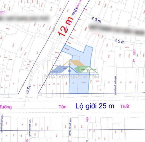 Bán đất siêu khưng 459m2 ngang 13m*26m - mặt tiền kd đ.tôn thất thuyết, quận 4 - cấp phép xd building lớn * liên hệ giang giang: 093.86.76.685