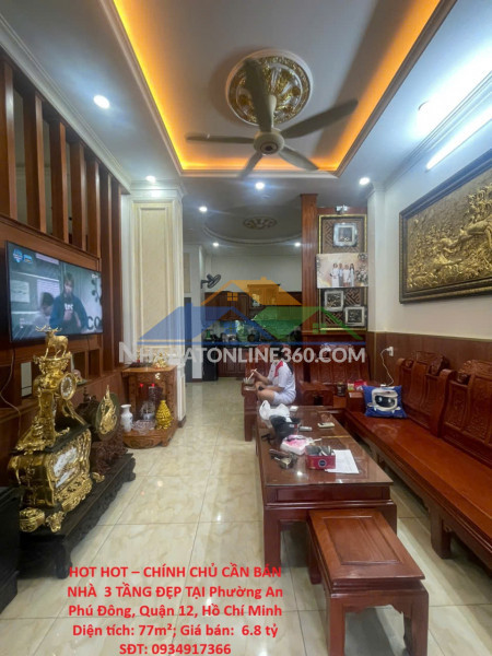 Hot hot – chính chủ cần bán nhà  3 tầng đẹp tại phường an phú đông, quận 12,   hồ chí minh