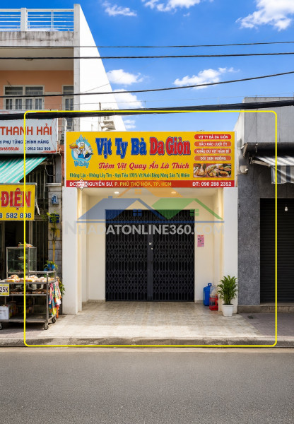 Cho thuê nhà mặt tiền chợ tân hương 76m², 16triệu - buôn bán tấp nập