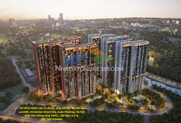 Sở hữu ngay căn s5.08.02, tầng 08 trục 02, dự án lumihn, vinhomes...