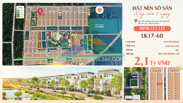 Đất nền đức hòa, long an chỉ 2.1 tỷ, pháp lý sạch, sổ hồng...