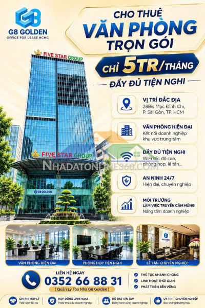 Cho thuê văn phòng trọn gói trung tâm q1 chỉ từ 5 triệu