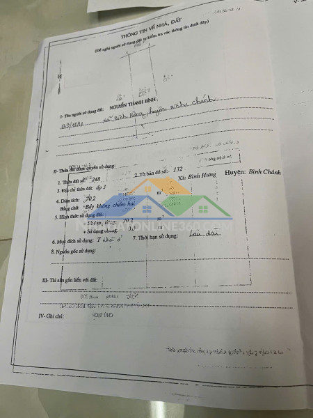 Nhà chính chủ - giá tốt - cần bán tại xã bình hưng, bình chánh, hồ chí minh