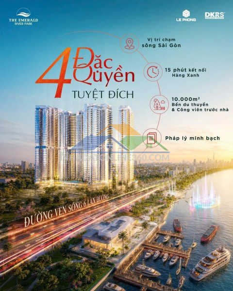 The emerald river park chỉ 200tr/10% sở hữu tổ ấm bến du thuyền ngay khu đông bắc hcm.