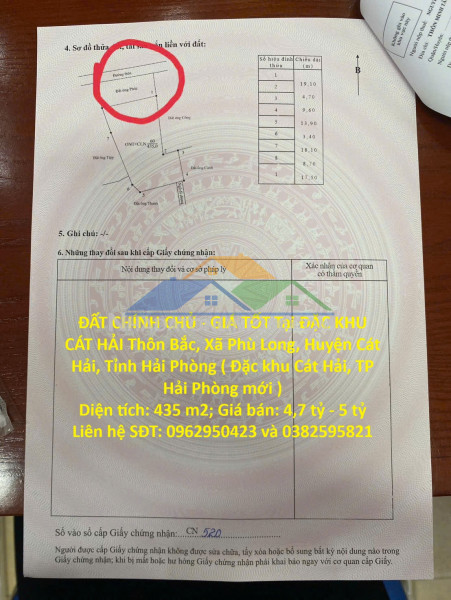 Đất chính chủ - giá tốt tại đặc khu cát hải thôn bắc, xã phù long, huyện cát hải, tỉnh hải phòng