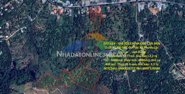 Đất đẹp - giá tốt chính chủ cần bán 2 lô  vị trí đắc địa tại xã phước lộc đạhoai  , lâm đồng