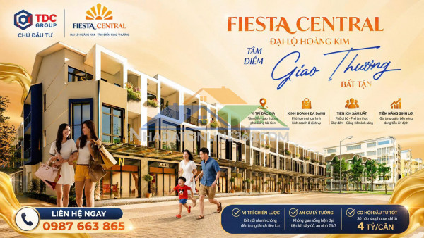 Fiesta central – becamex nhà phố 2 mặt tiền giữa tâm điểm thành phố mới bình dương 0987663865