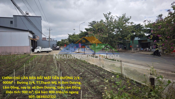 Chính chủ cần bán đất mặt tiền đường 2/4 – 900m² – đường 2/4, tt.thạnh mỹ, h.đơn dương, lâm đồng