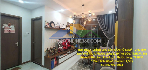 Hot hot – chính chủ bán căn hộ 68m² – 2pn him lam phú an, p....