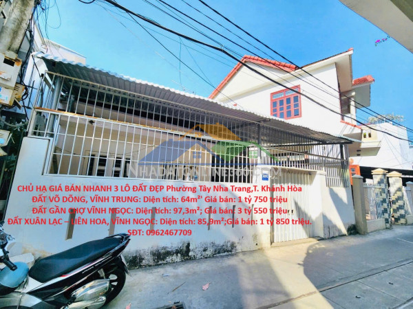 Hot hot – chính chủ hạ giá bán nhanh 3 lô đất đẹp – phường...