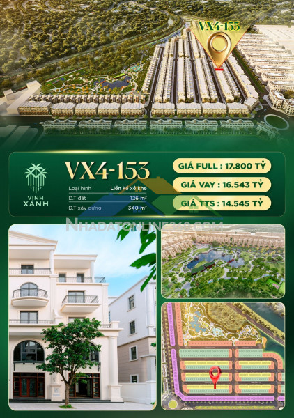Bán nhà liền kề vinhomes ocenpark 3: 126m2- 4 tầng- 14 tỷ