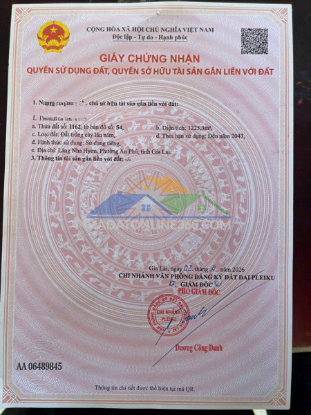 Đất đẹp – giá tốt – chính chủ cần bán nhanh lô đất làng...