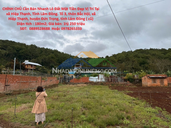 Chính chủ cần bán nhanh lô đất mặt tiền đẹp vị trí tại gần cầu phi nôm, xã hiệp thạnh, tỉnh lâm đồng