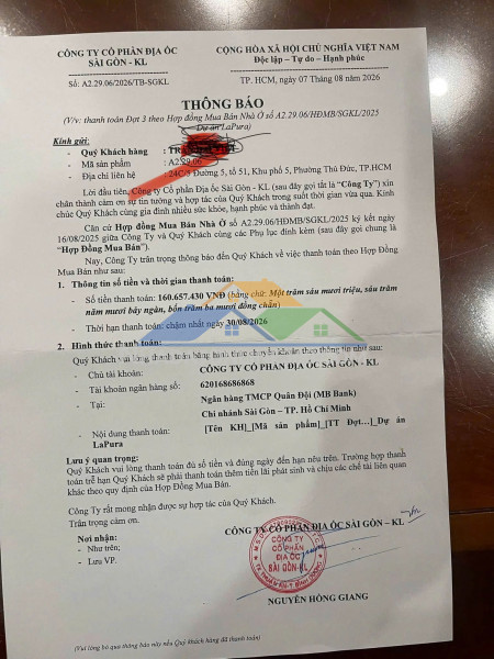 Cần bán gấp căn hộ chung cư lapura – quốc lộ 13 - p.thuận giao - thành phố thuận an - tỉnh bình dương