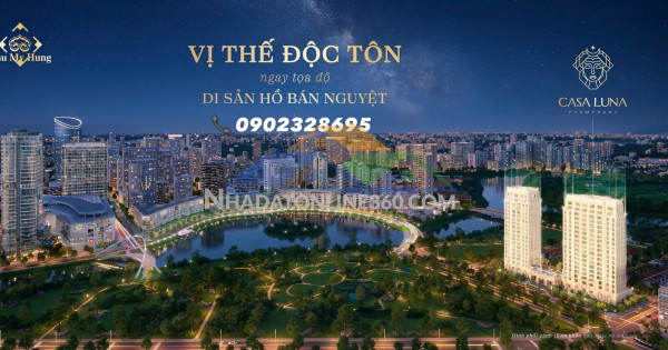 Bán căn b12.01 casa luna phú mỹ hưng - dt 400m2 - căn góc view hồ...