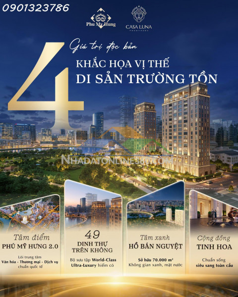 Chính chủ bán căn a6.01 casa luna phú mỹ hưng, giá tốt nhất dự án, xem ngay 0901323786