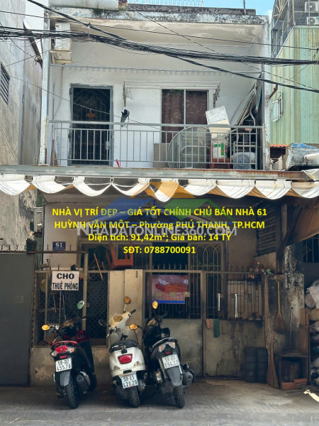 Nhà vị trí đẹp – giá tốt chính chủ bán nhà 61 huỳnh văn một – phường phú thạnh, tp.hcm