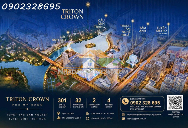 Triton crown phú mỹ hưng (cr9)  301 căn hộ hạng sang mới nhất bên...