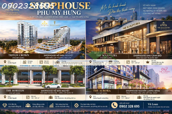 Phú mỹ hưng mở bán shophouse đường nguyễn lương bằng